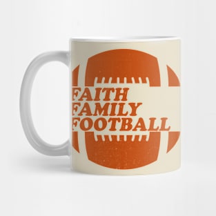 Faith Family Football Mug